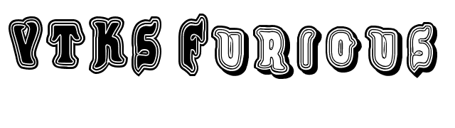 VTKS Furious font preview