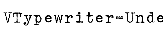 VTypewriter-UnderwoodPortable OTF font preview