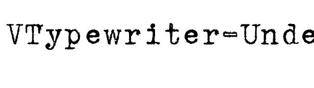 VTypewriter-UnderwoodPortable font preview