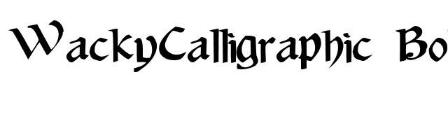 wackycalligraphic-bold font preview