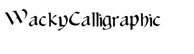 wackycalligraphic font preview