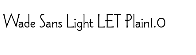 wade-sans-light-let-plain10 font preview