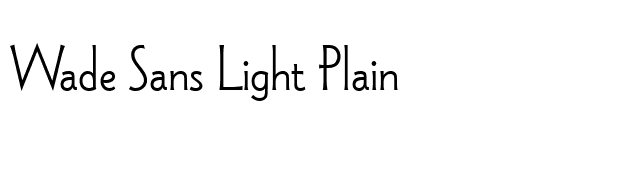 wade-sans-light-plain font preview