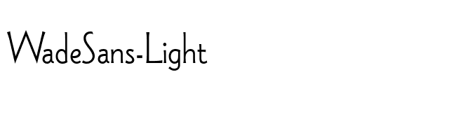 wadesans-light font preview
