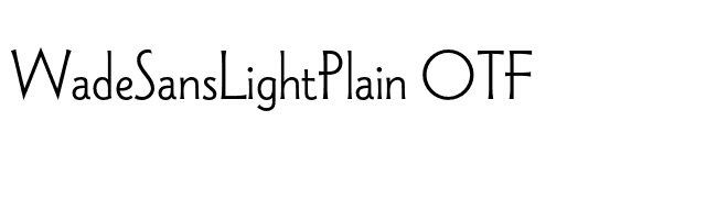wadesanslightplain-otf font preview