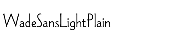 wadesanslightplain font preview