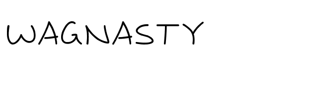 Wagnasty font preview