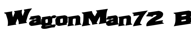 WagonMan72 Bold font preview