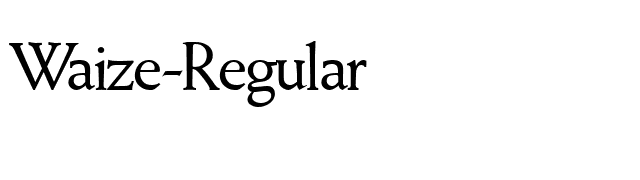 Waize-Regular font preview