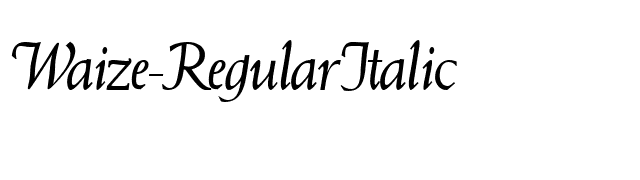 Waize-RegularItalic font preview