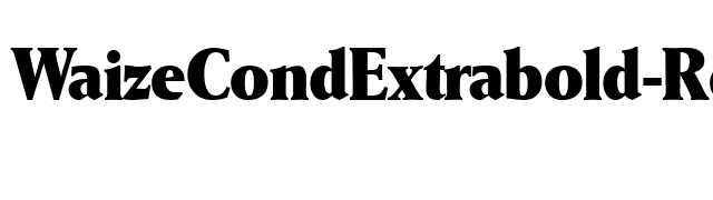 WaizeCondExtrabold-Regular font preview