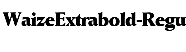 WaizeExtrabold-Regular font preview