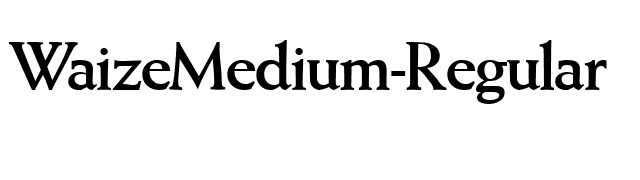 WaizeMedium-Regular font preview