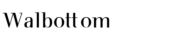 Walbottom font preview