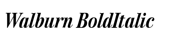 Walburn BoldItalic font preview