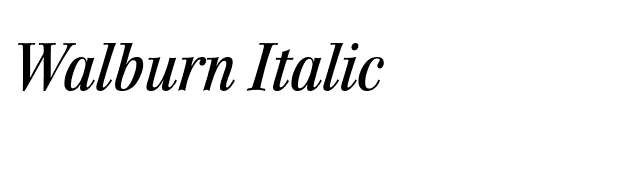 Walburn Italic font preview