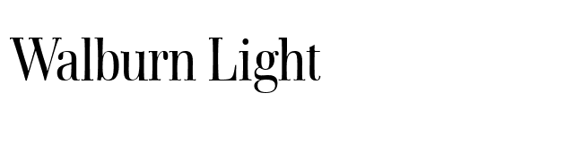 Walburn Light font preview