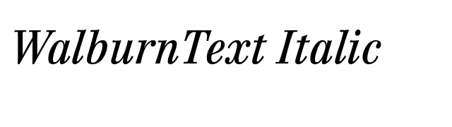 WalburnText Italic font preview