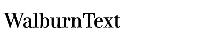 WalburnText font preview