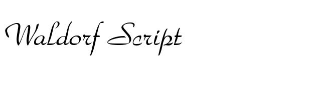 Waldorf Script font preview