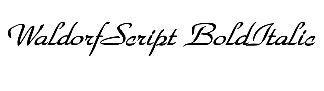 WaldorfScript BoldItalic font preview