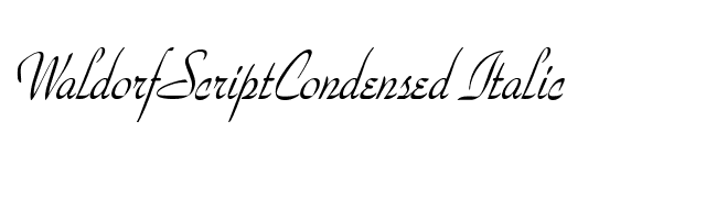 WaldorfScriptCondensed Italic font preview