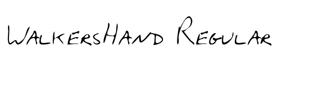 WalkersHand Regular font preview