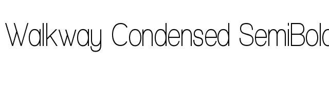 Walkway Condensed SemiBold font preview