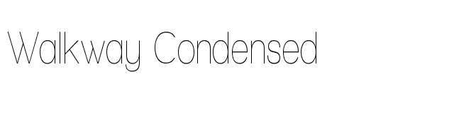 Walkway Condensed font preview