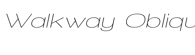 Walkway Oblique Expand font preview