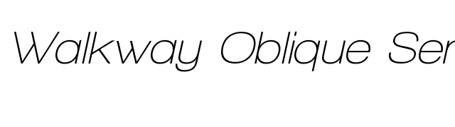 Walkway Oblique SemiBold font preview