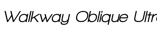 Walkway Oblique UltraBold font preview