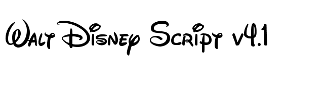 Walt Disney Script v4.1 font preview