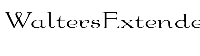 WaltersExtended font preview