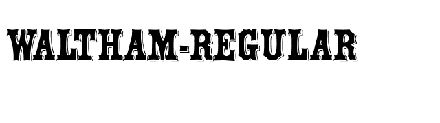 Waltham-Regular font preview