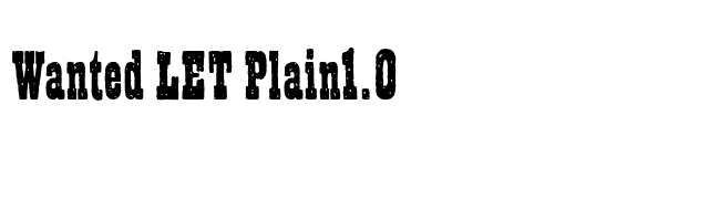 Wanted LET Plain1.0 font preview