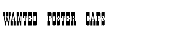 Wanted Poster Caps font preview