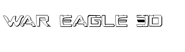 War Eagle 3D font preview