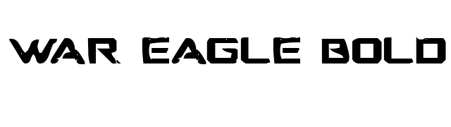 War Eagle Bold font preview
