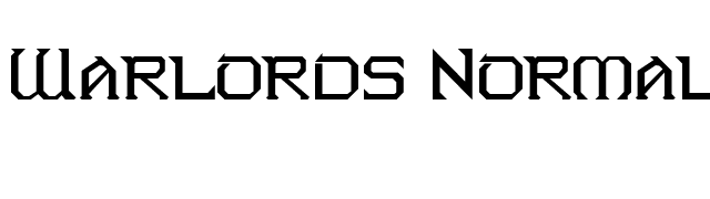 Warlords Normal font preview