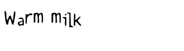Warm milk font preview