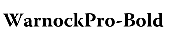 WarnockPro-Bold font preview