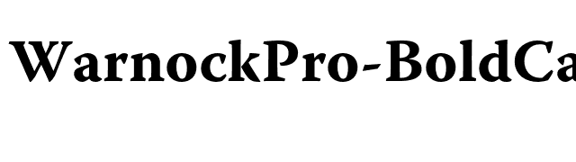 WarnockPro-BoldCapt font preview