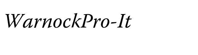 WarnockPro-It font preview