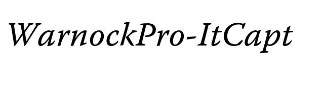 WarnockPro-ItCapt font preview
