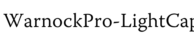 WarnockPro-LightCapt font preview