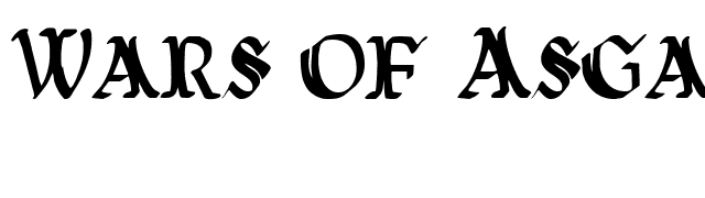 Wars of Asgard Condensed font preview