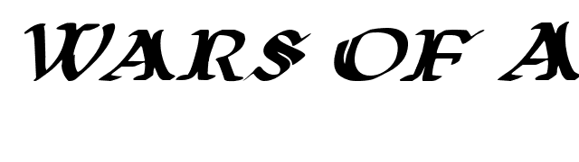Wars of Asgard Expanded Italic font preview
