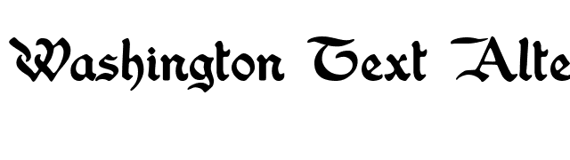Washington Text Alternates font preview