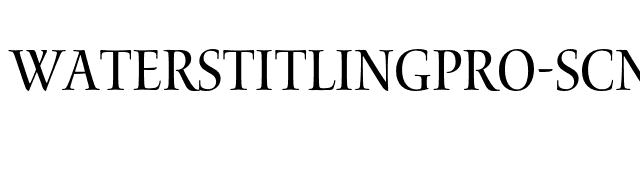 WatersTitlingPro-Scn font preview